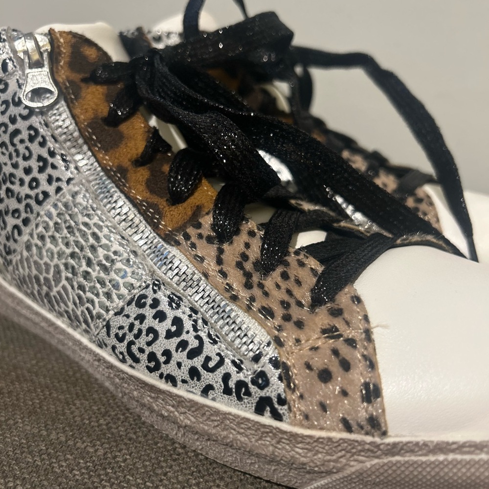 Ninety Union Leopard Print High-Top Sneakers - Picture 8 of 10